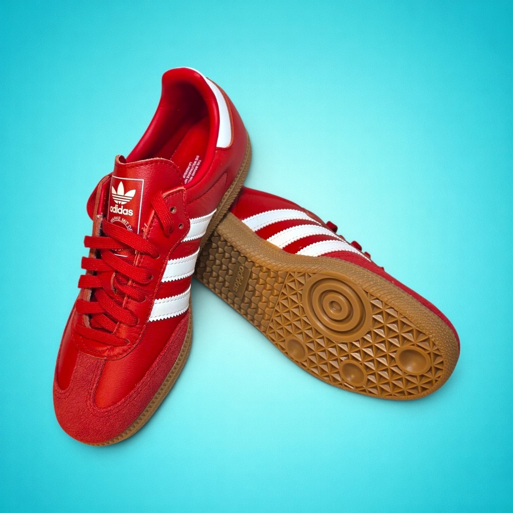 Adidas Samba OG W Better Scarlet Red White Gum Sneakers ID0477 Womens Size 8 - Picture 6 of 7